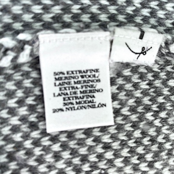 Ann Taylor Gray & White Wool Tweed Zip Front Crop Jacket Size Small - Picture 4 of 11